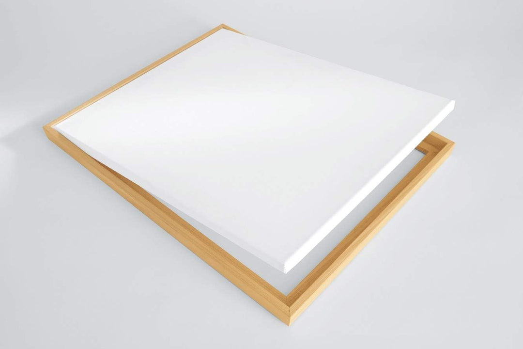 Leon Schattenfugenrahmen für Leinwandbild Rahmen für Canvasbild 50x75 cm Farbwahl Hier Ahorn Dekor o
