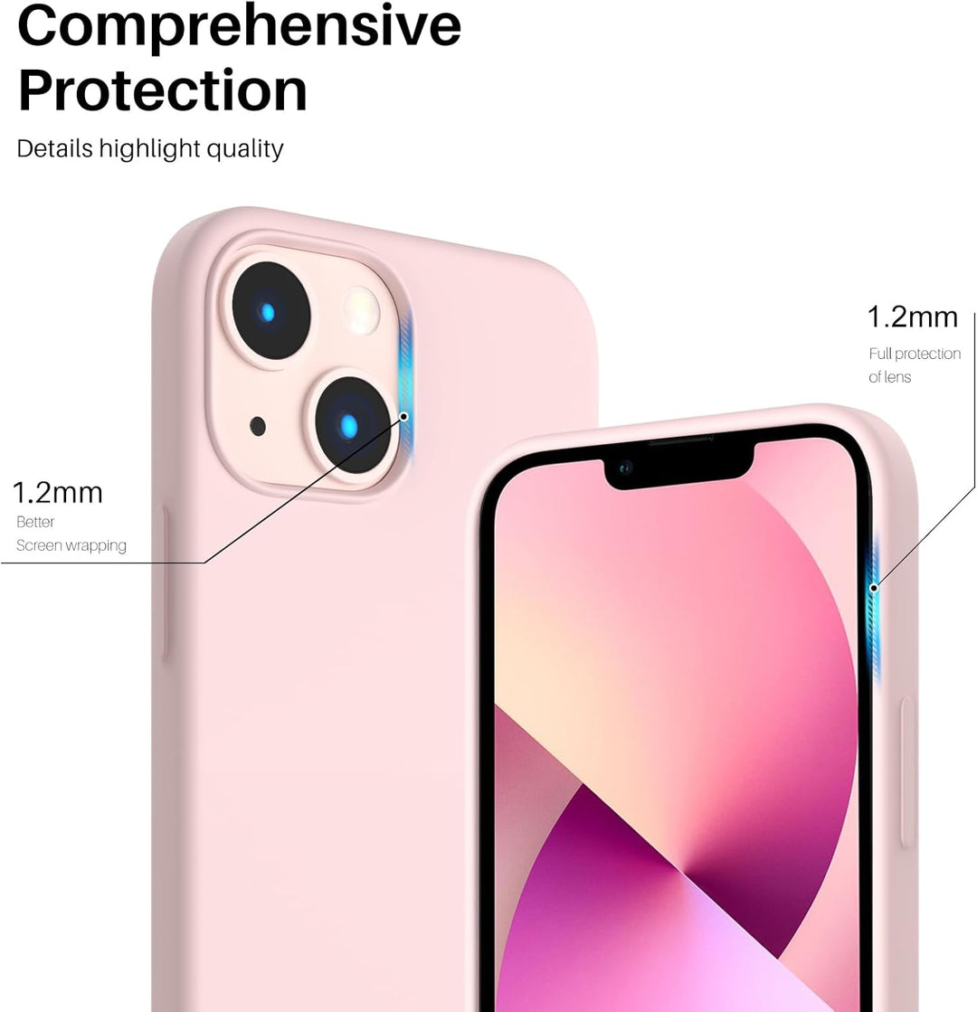 ORNARTO kompatibel mit iPhone 13 Mini 5,4 Silikon Case, Hülle Ultra Dünne Voller Schutz Flüssig Sili