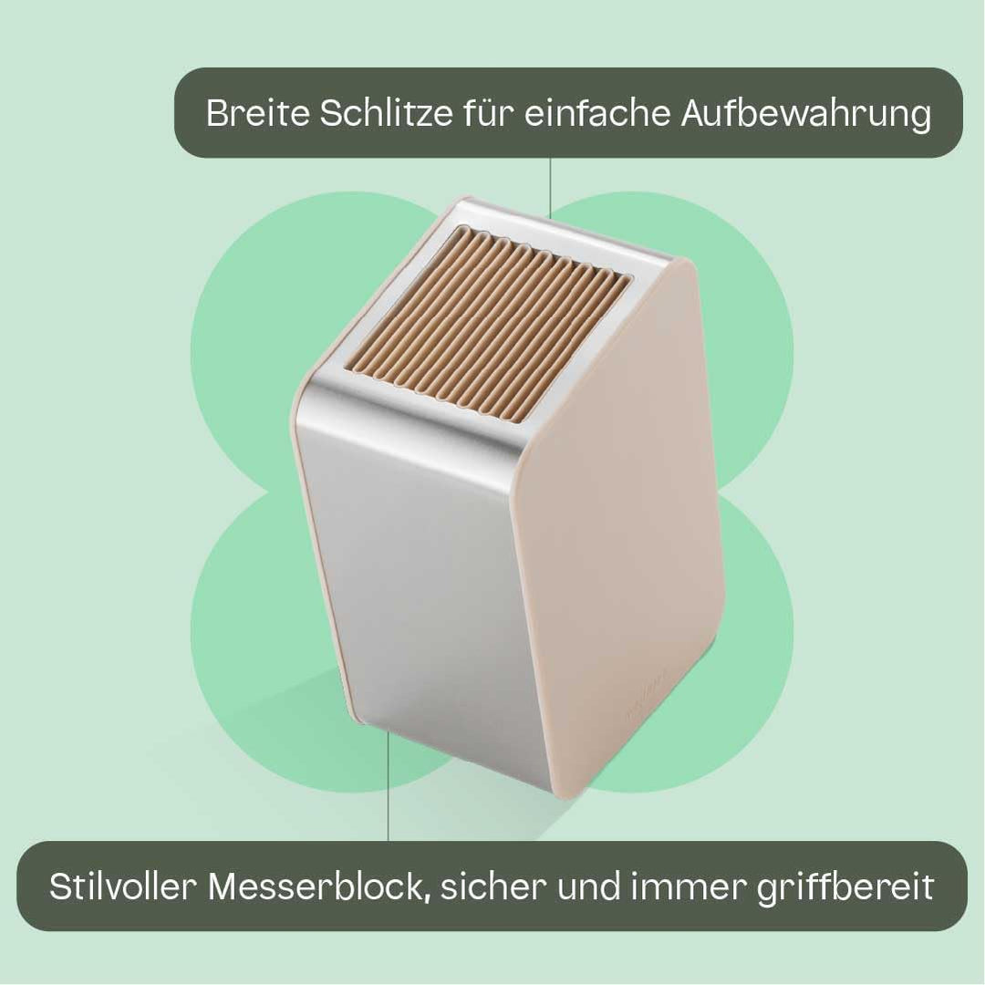 BergHOFF Home Edge Messerblock ohne Messer - Messerhalter Edelstahl - universal Küchenmesserblock -