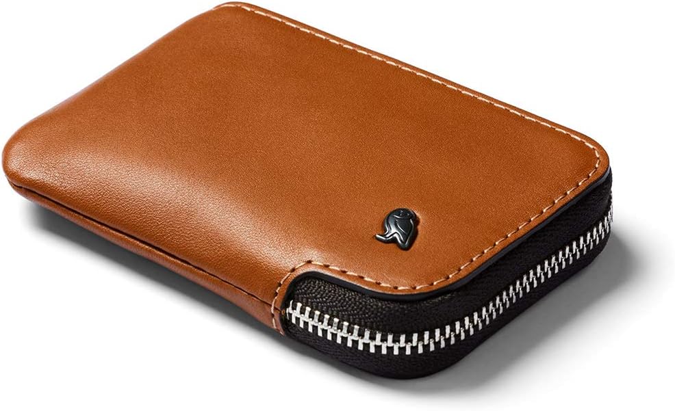 Bellroy Leather Card Pocket Wallet, schlanke Geldbörse mit Reissverschluss (Max. 15 Karten, Fach für