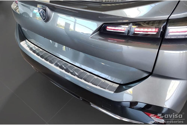 Avisa Edelstahl Heckstossstangenschutz kompatibel mit Peugeot 308 III SW 2021- 'Ribs'
