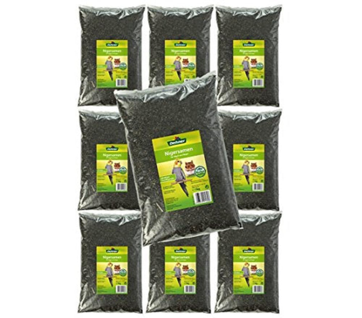 Dehner Vogel- und Nagerfutter, Nigersaat, 10 x 1 kg (10 kg) Nigersaat 1 kg (10er Pack), Nigersaat 1