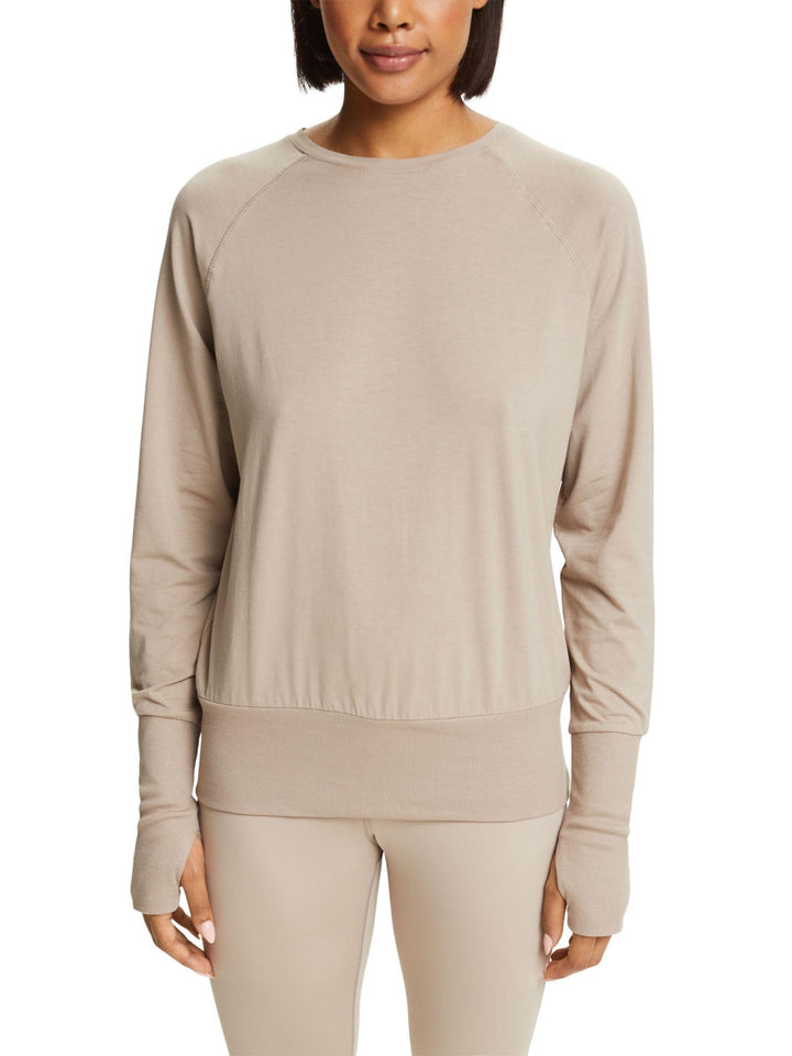 ESPRIT Damen Sus Ls Bk Open Sweatshirt (1er Pack) XXL Beige, XXL Beige