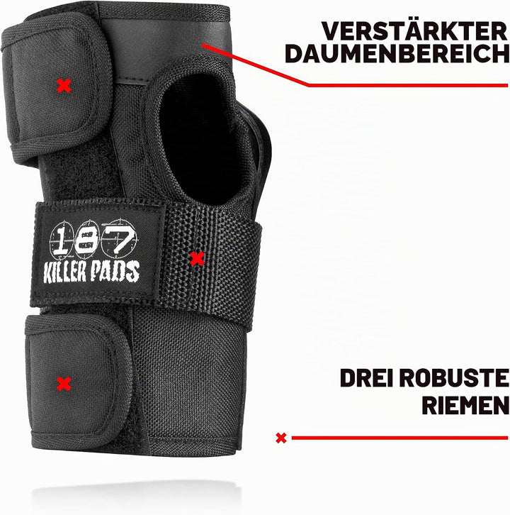 Killer Pads Schutzausrüstung Wristguard S Schwarz, S Schwarz