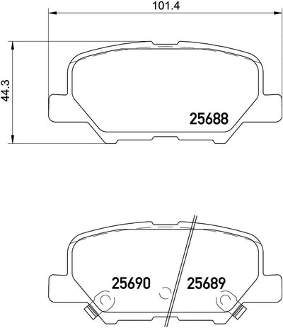 HELLA PAGID 8DB 355 020-291 Bremsbelagsatz - T2237 - Dicke/Stärke: 14.3mm - Bremssystem: Akebono - m