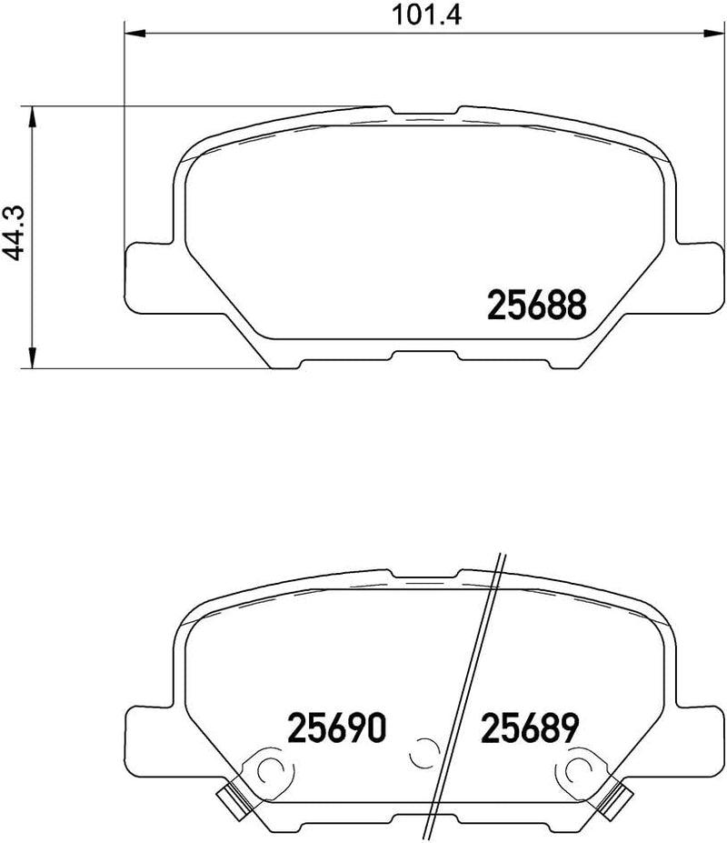 HELLA PAGID 8DB 355 020-291 Bremsbelagsatz - T2237 - Dicke/Stärke: 14.3mm - Bremssystem: Akebono - m