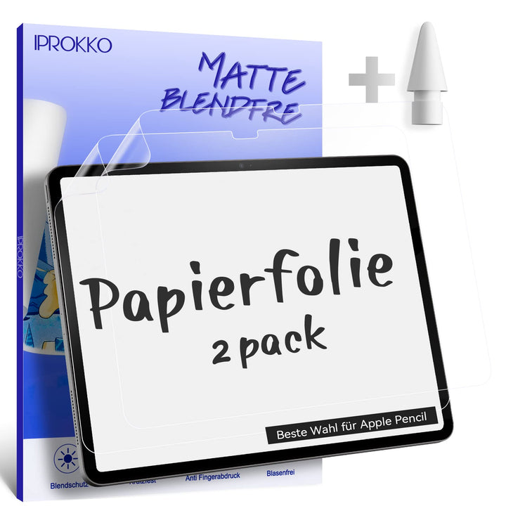 2 Stück Like Paper Folie Kompatibel mit iPad 10. Gen 10,9 Zoll 2022/iPad 11. Gen(A16) 11 Zoll 2025,