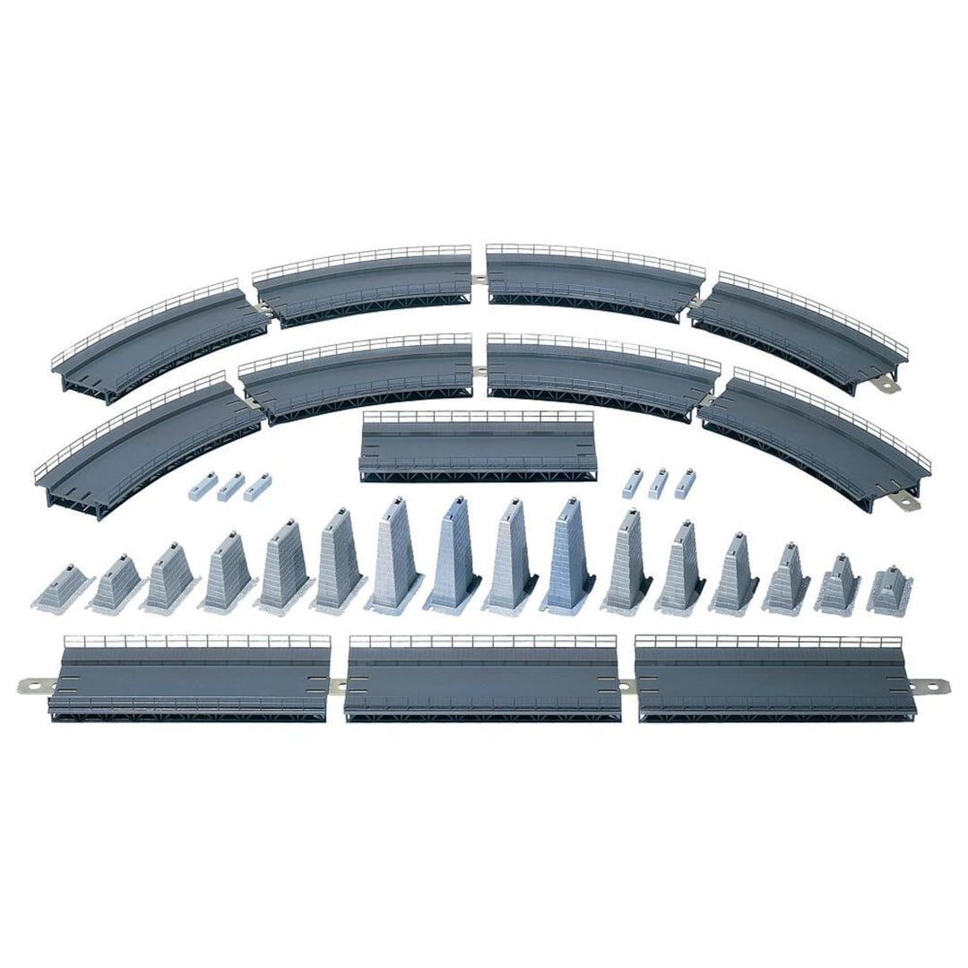 FALLER Auf- und Abfahrt kpl. Modellbausatz mit 123 Einzelteilen R=360 mm, 30° I Modelleisenbahn Zube