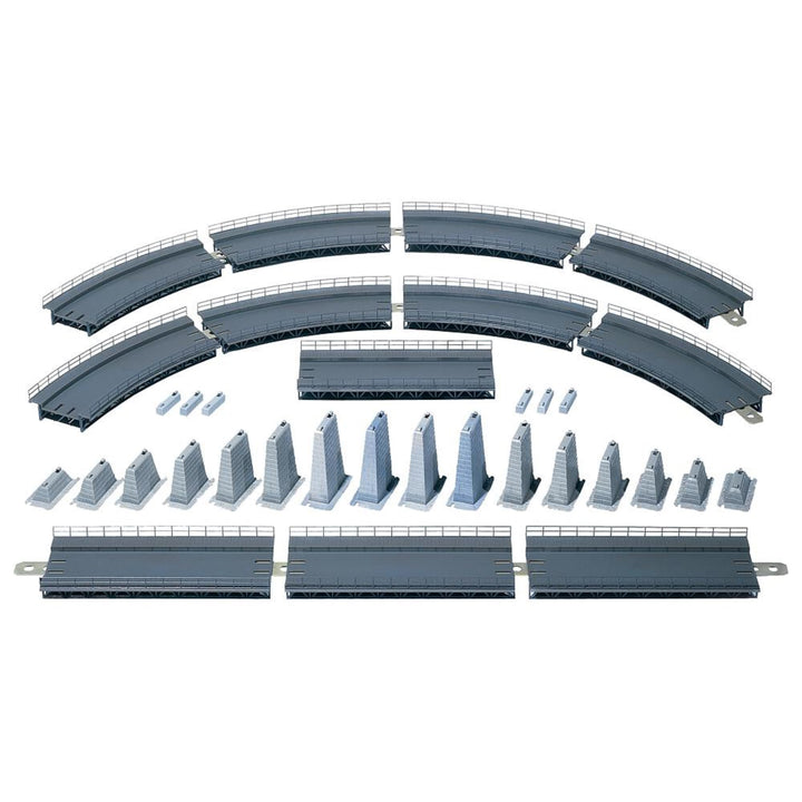 FALLER Auf- und Abfahrt kpl. Modellbausatz mit 123 Einzelteilen R=360 mm, 30° I Modelleisenbahn Zube