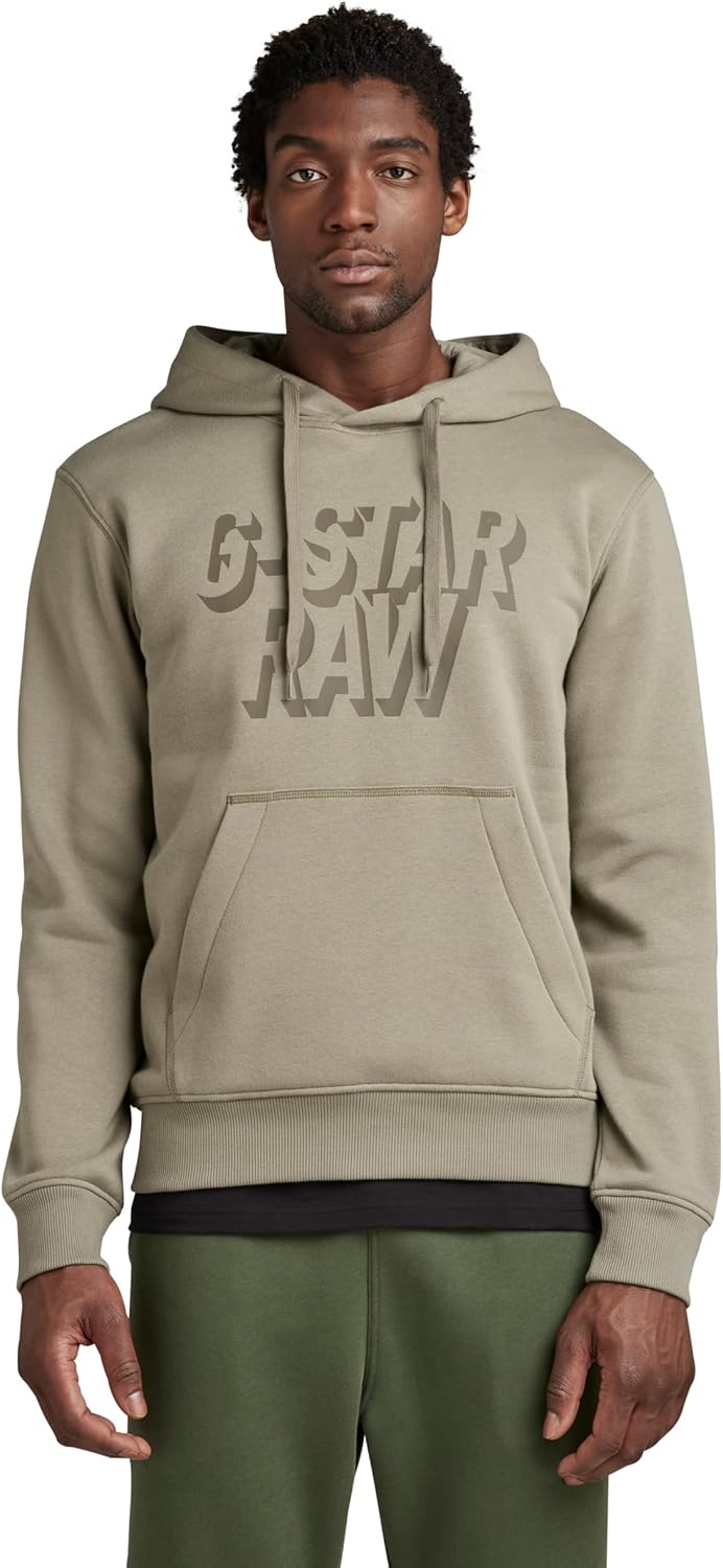 G-STAR RAW Herren Retro Shadow Graphic Hooded Sweatshirt Sweats M Grün (Shamrock D22236-a971-2199),