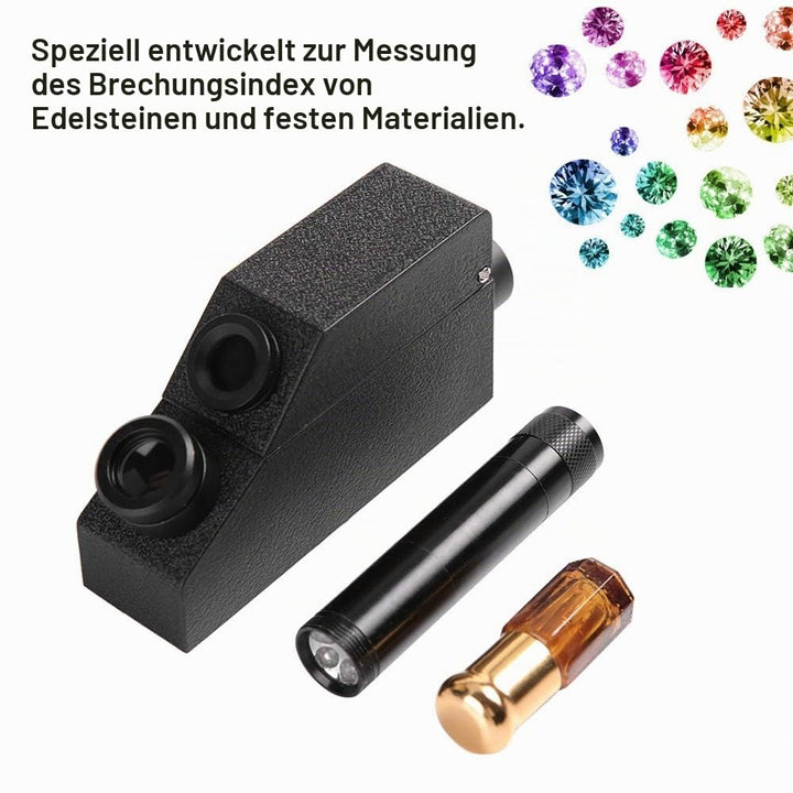 Edelstein Refraktometer Professionell RHG181, Brechungsindexmessung 1.30-1.81 für Edelsteine und Fes