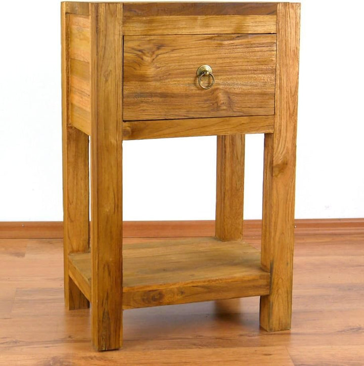 livasia Java Kommode | Nachttische aus Teakholz | Kleine Massivholzkommode der Marke Asia Wohnstudio