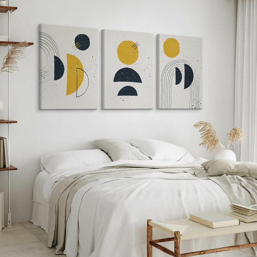 Muralo - Wandbilder Set - Leinwand Bilder Set Aufhängefertig - Bilder für Wohnzimmer Schlafzimmer -