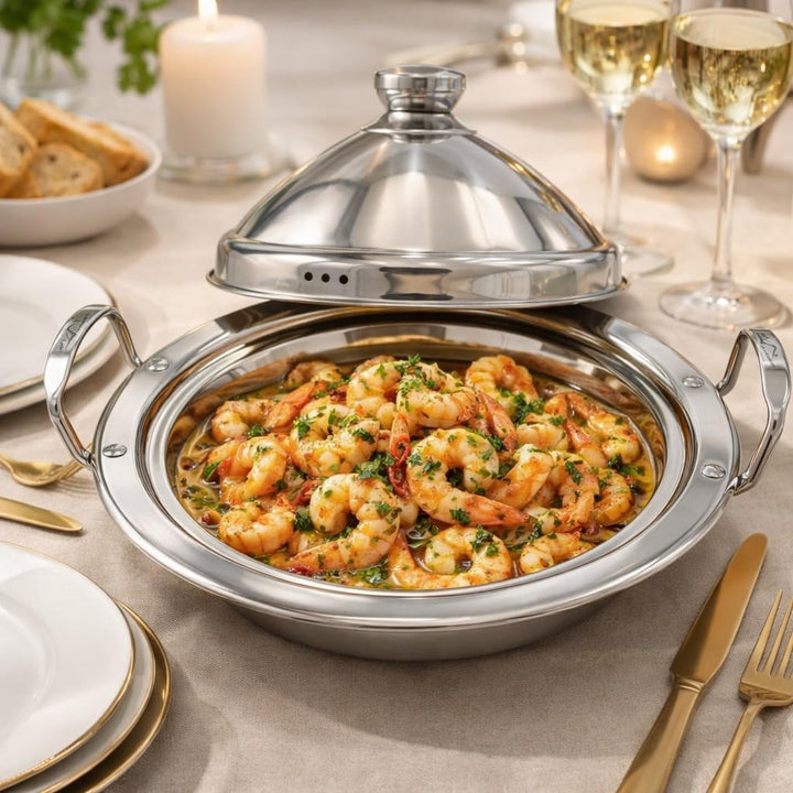 Marokkanische Tajine cocoWhite auswählbar in Ø 26/30/34 cm alle Herdarten Induktion auch im SET erhä