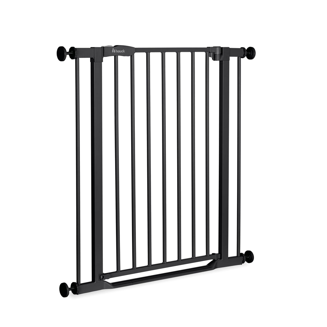 Hauck Treppenschutzgitter Türschutzgitter Clear Step 2, für Breiten 75-80 cm, Ultra Flache Schwelle,