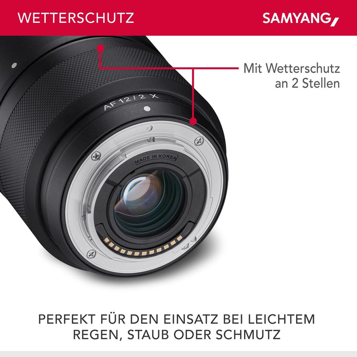 Samyang AF 12mm F2,0 Fuji X Objektiv - Autofokus Ultra Weitwinkel Festbrennweite , APS-C lichtstark