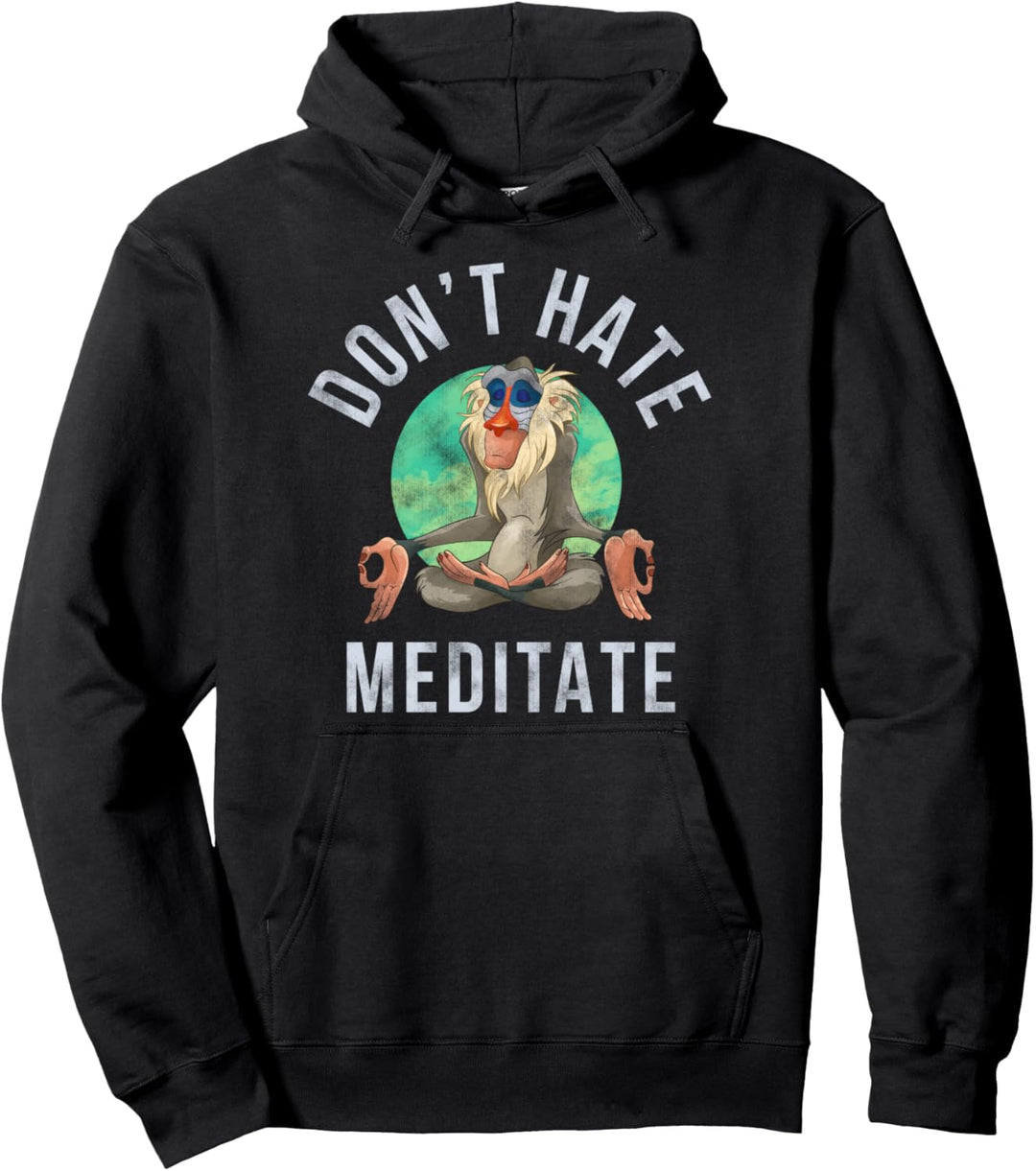 Disney The Lion King Rafiki Don't Hate Meditate Portrait Pullover Hoodie