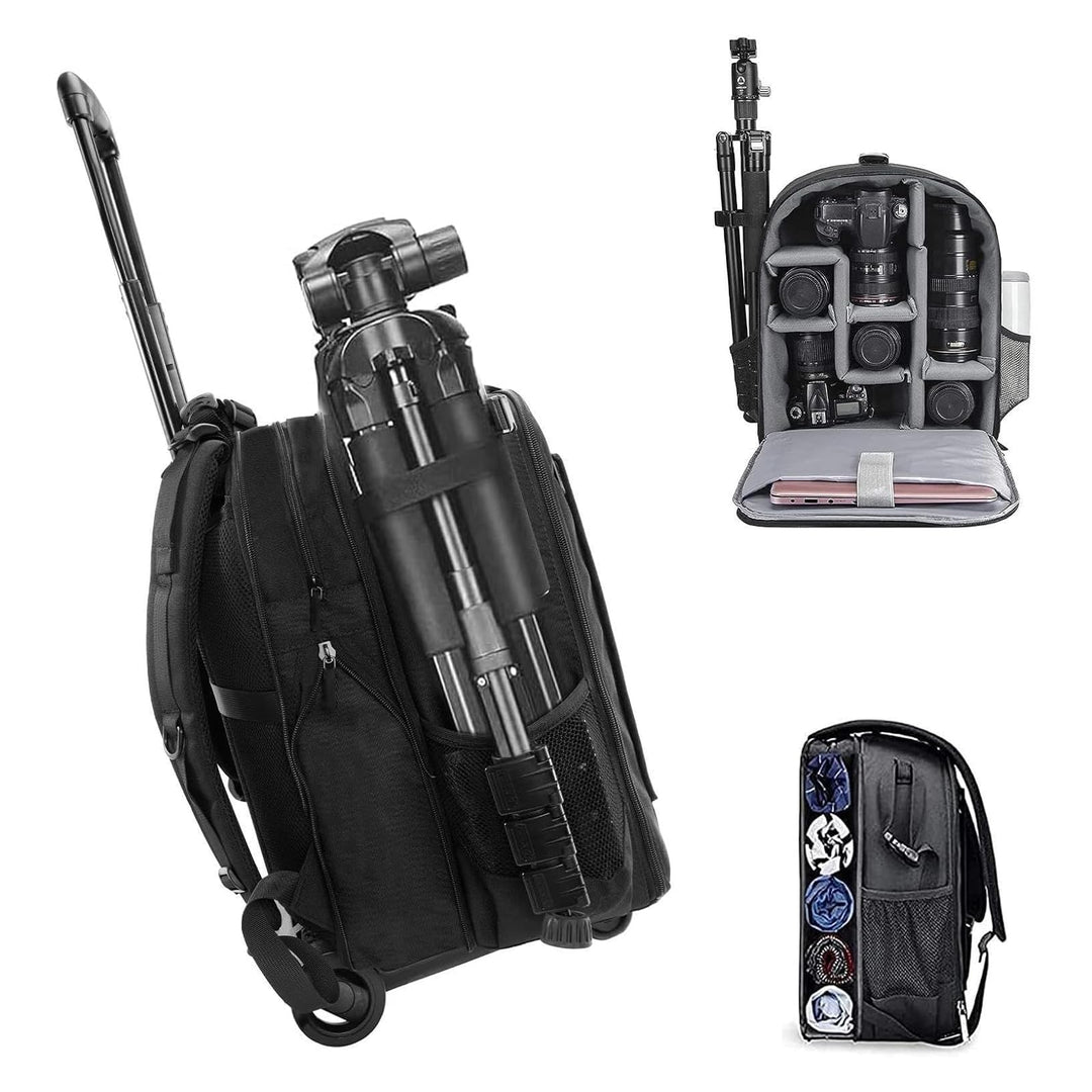 Cwatcun Kamerarucksack Camera Backpack Professioneller für spiegellose DSLR/SLR-Kamera, wasserdicht,