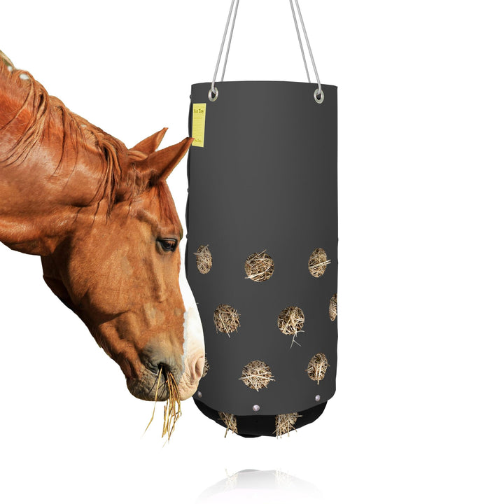 HeuToy - (Bausatz Futtersack, Heutasche, Heunetz, Staub- und Fressbremse, gesundes Füttern, Tonne fü