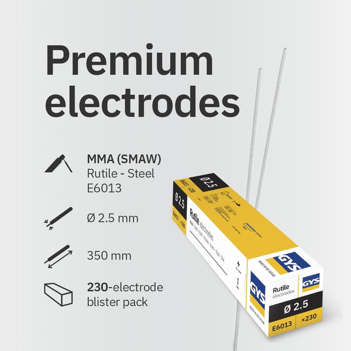 GYS 085039 230 Rutil-Elektroden Stahl, 0 W, 0 V, gelb, 230
