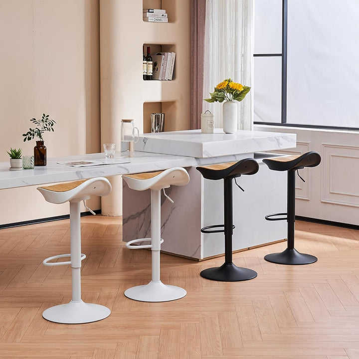 YOUNIKE Barhocker 2er Set Barstuhl Tresenhocker Höhenverstellbar 360°Drehbar mit Fussstütze Bistroho