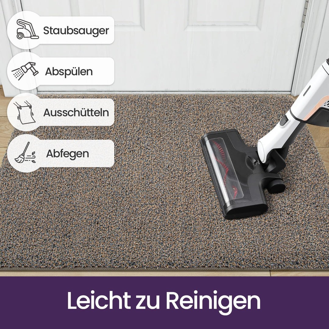 DEXI Schmutzfangmatte,rutschfeste Fussmatte für Innen und Aussen,Waschbar Eingangsteppich Saugstarke