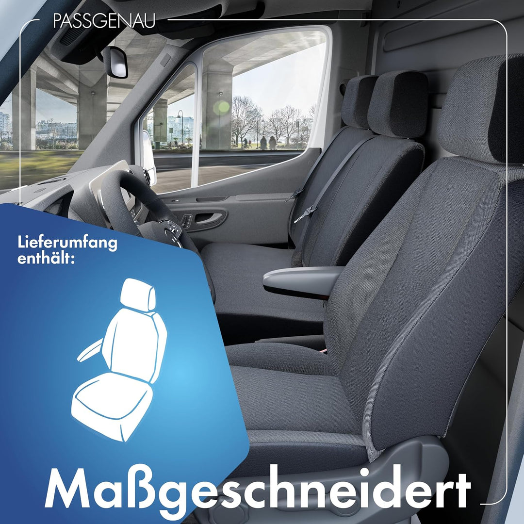 Walser Transporter Sitzbezüge Auto für Ford Transit Connect, 1 Einzelsitz vorne (Aussparung Armlehne
