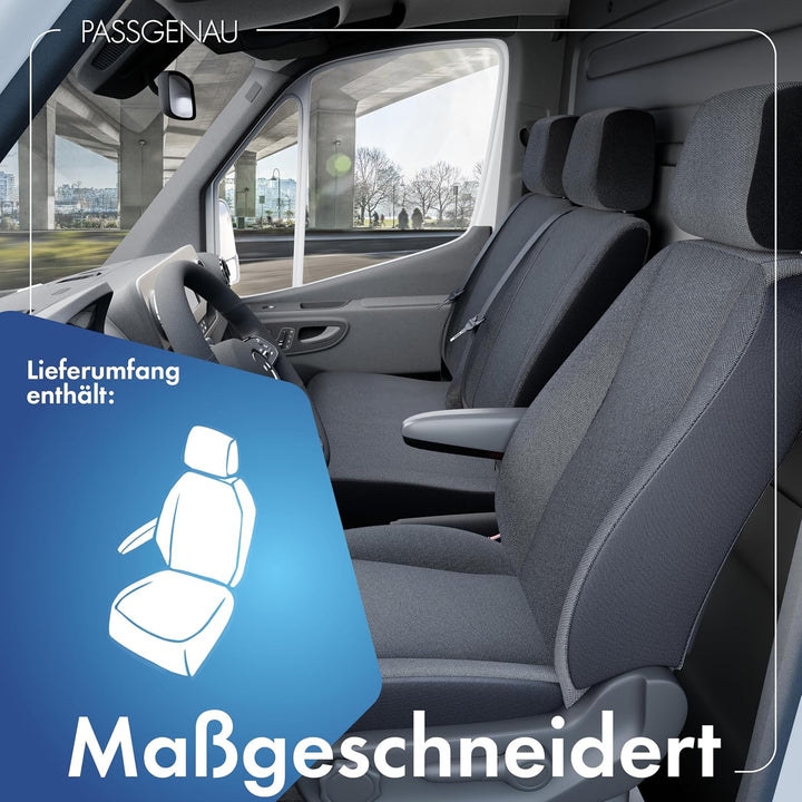 Walser Transporter Sitzbezüge Auto für Ford Transit Connect, 1 Einzelsitz vorne (Aussparung Armlehne