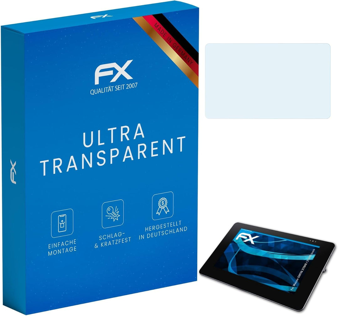 atFoliX Schutzfolie kompatibel mit Wacom CINTIQ 27QHD / 27QHD touch Folie, ultraklare FX Displayschu