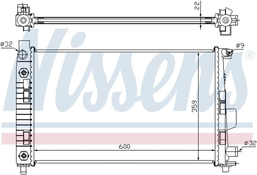 Nissens 62781A Kühler, Motorkühlung