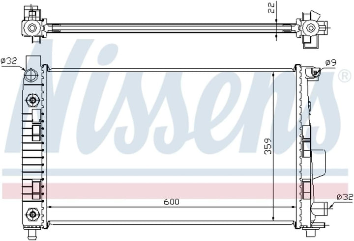 Nissens 62781A Kühler, Motorkühlung