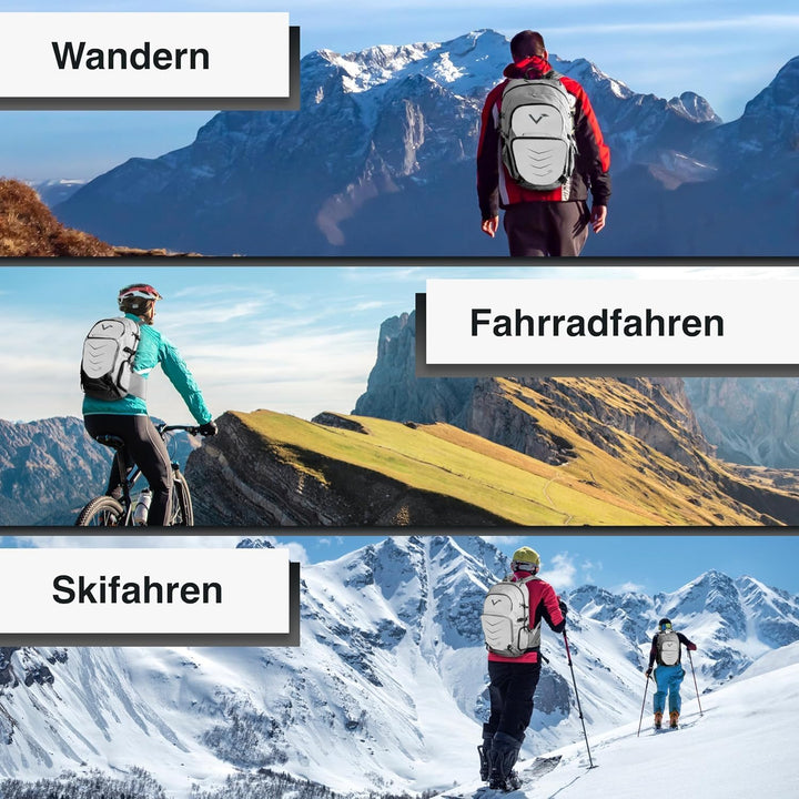 Valkental - Innovativer Rucksack mit perfekter Aufteilung (22L) Erweiterbares Volumen (Kein Schwitze