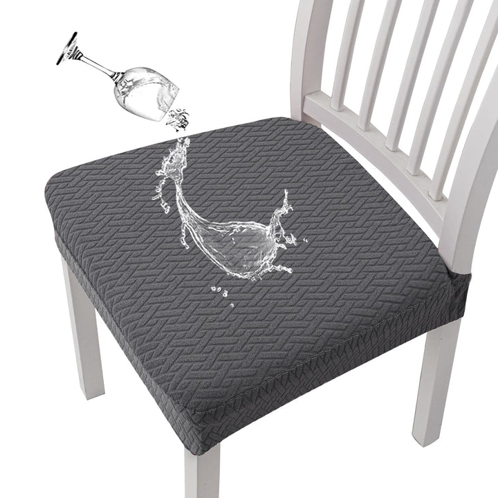 KELUINA Diamantgitter Jacquard wasserdichte Stuhl Sitzbezüge für Esszimmer Stretch Stuhl Sitzkissen