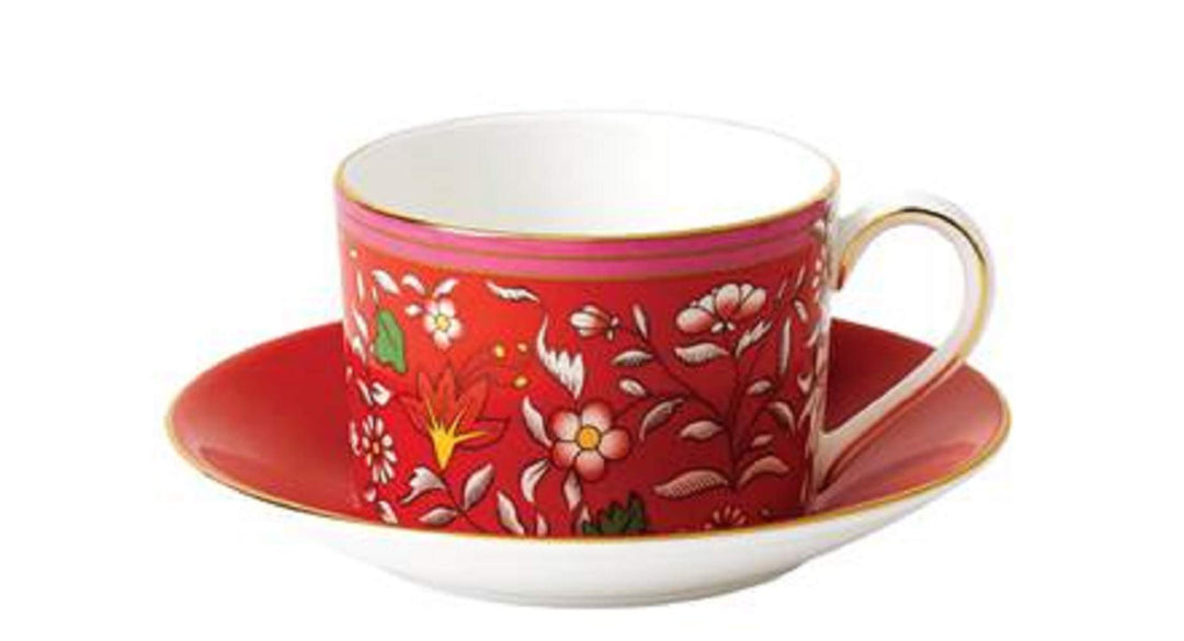 Wedgwood Wonderlust Jewel Teetasse und Untertasse, 142 ml, Purpurrot, Purpurrot