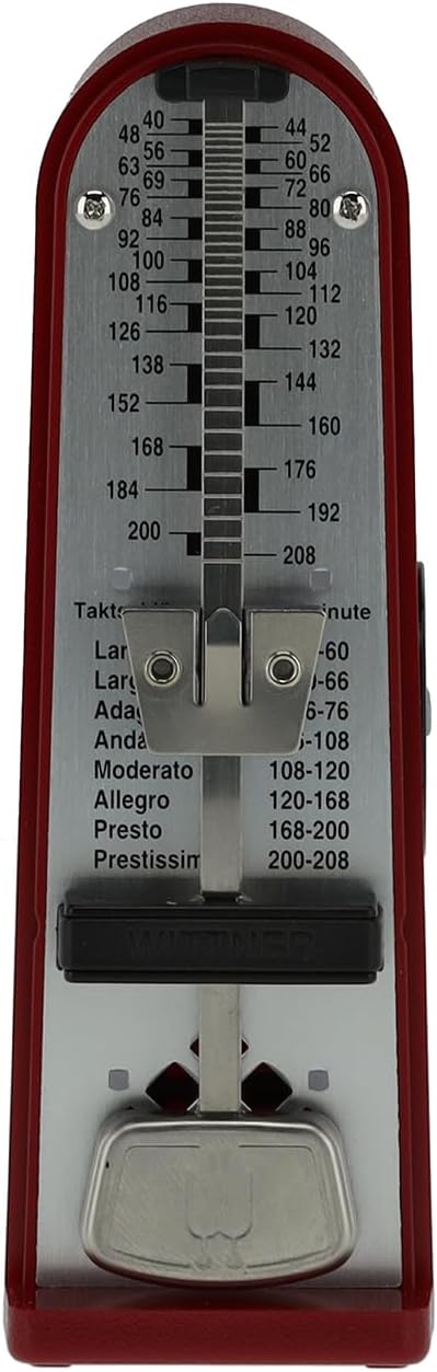 Wittner Metronom 890141 Kunststoffgehäuse ohne Glocke Taktell Piccolino rubinrot, rubinrot