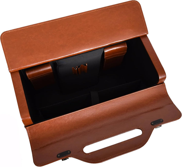 House of Leather Pilotenkoffer, Kunstleder, hautfarben, Carry-on, Commander, 4-Räder, Kabinentasche,