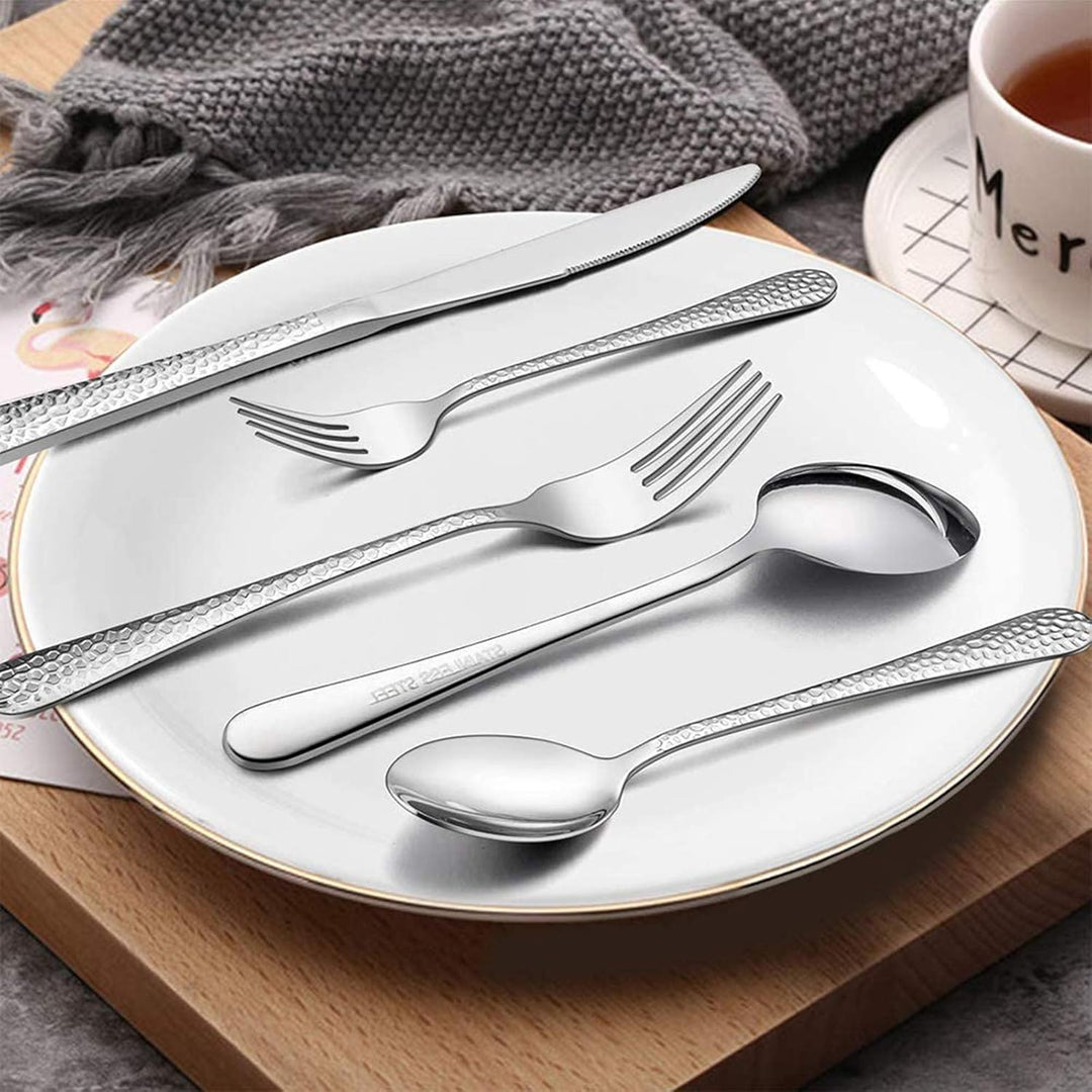 Besteck Set, HaWare 30-teilig Besteckset Edelstahl Essbesteck für 6 Personen mit Messer Gabel Löffel
