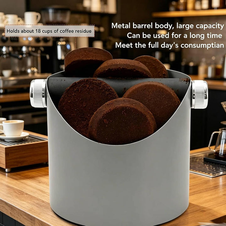 Kaffee-Ausklopfbox, Espresso-Ausklopfbox, Macaron-farbener Metall-Espresso-Dump-Eimer, Espressosatzb