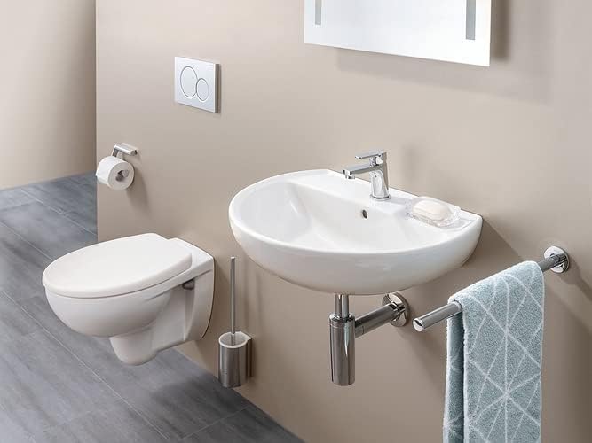 VBChome Aufsatzwaschbecken 60x45 cm Weiss Aufsatzwaschbecken mit Loch mit Überlauf EIN Waschbecken z