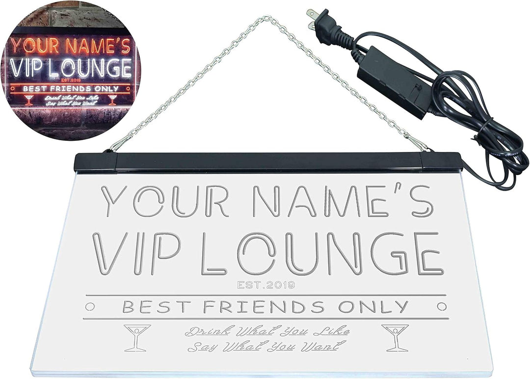 Personalized Your Name Est Year Theme VIP Lounge Bar Club Pub Dual Color LED Barlicht Neonlicht Lich