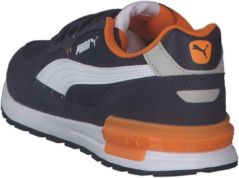 PUMA Unisex Kinder Graviton Jr Sneaker 37 EU Peacoat Puma White Gray Violet Vibrant Orange, 37 EU Pe