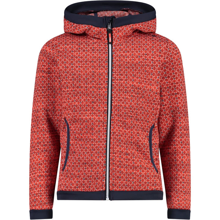 CMP Mädchen Kid G Jacket Fix Hood Jacket 116 Campari-B.Blue, 116 Campari-B.Blue