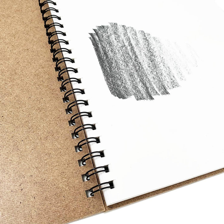 Artway Enviro - Skizzenbuch mit Spiralbindung - 100 % Recycling-Zeichenpapier - Hardcover - 35 Blatt