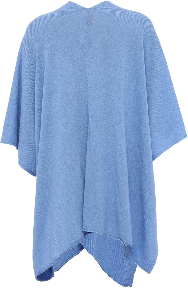 Zwillingsherz Poncho-Schal mit Kaschmir - Hochwertiges Cape für Damen - XXL Umhängetuch und Tunika m