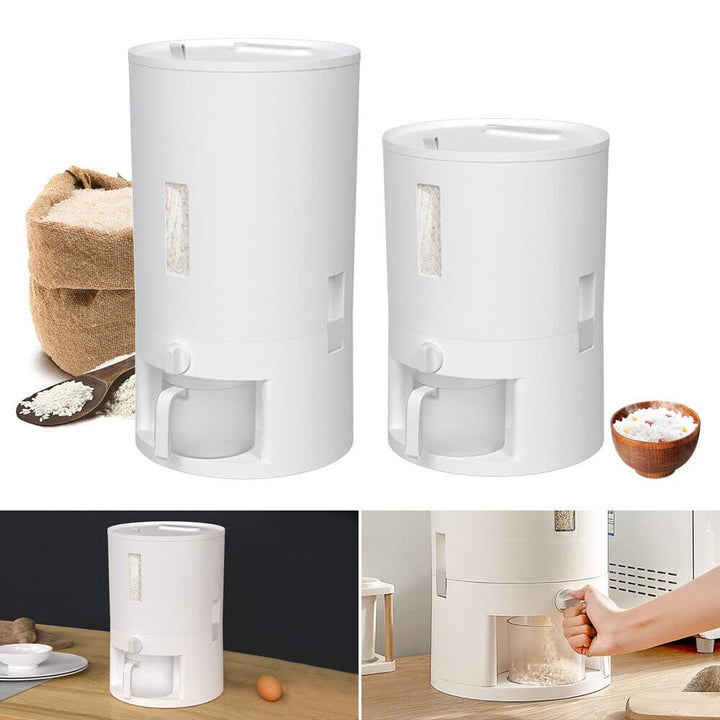 EurHomePlus Reisspender 6kg/10kg Food Storage Box Reisvorratsbehälter, Messbecher mit Skala, Luftdic