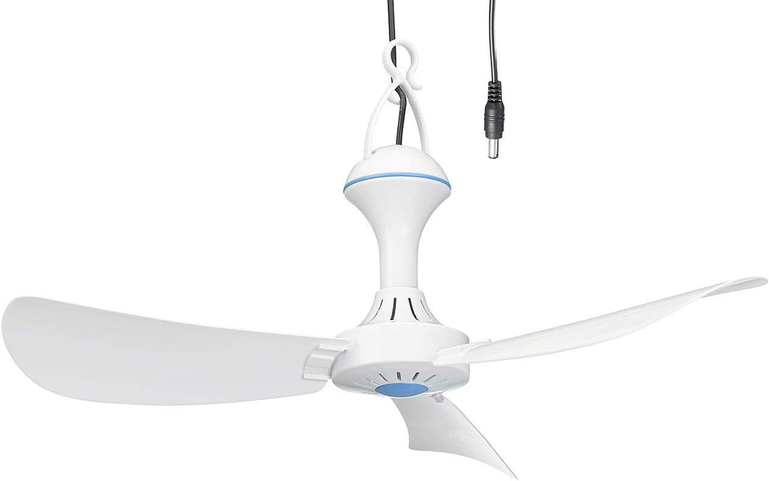 PEARL Deckenventilator 12V: Mobiler 12-V-Deckenventilator mit Aufhänger, Ø 46 cm, 6 W, 330 U/Min. (1