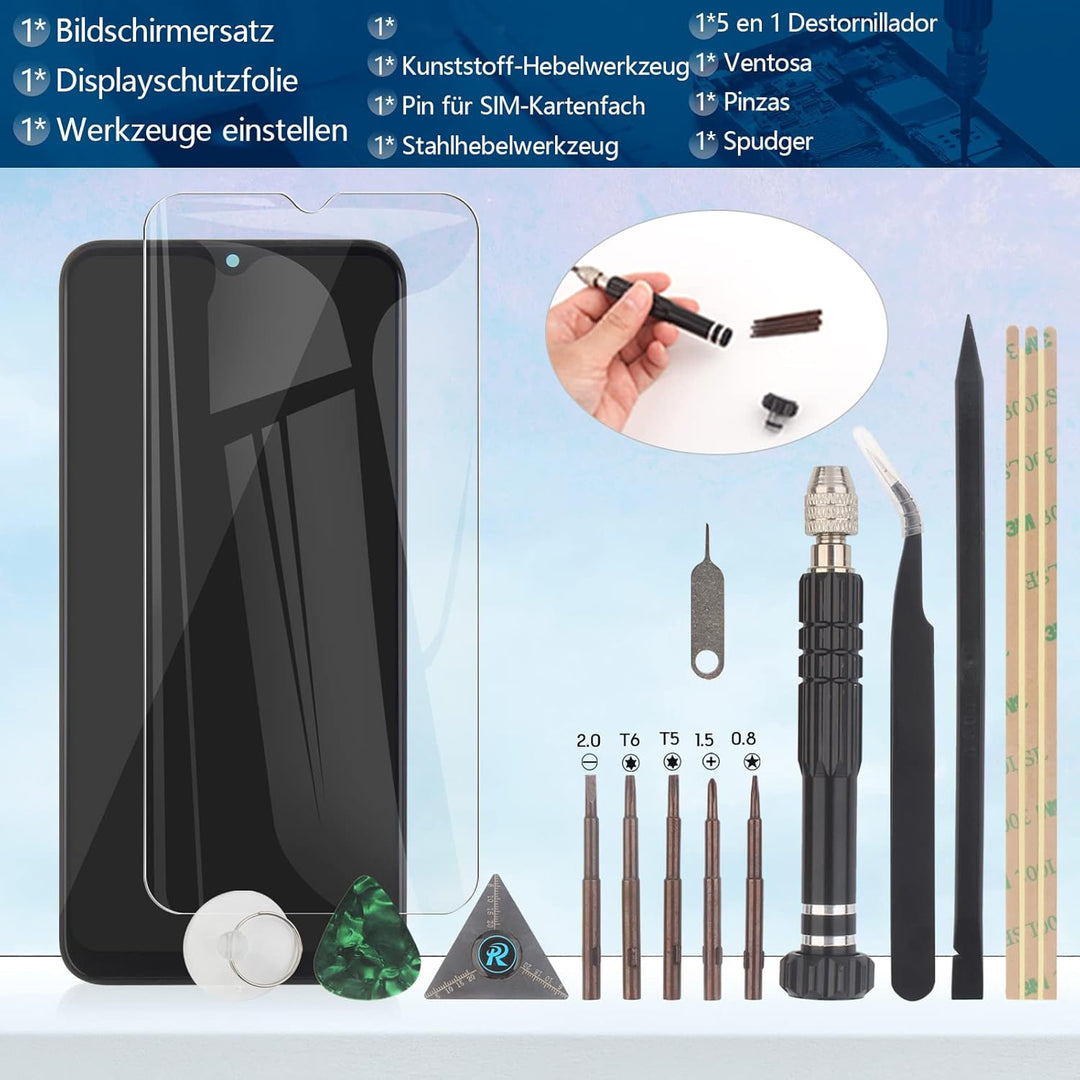 RongZy Display für Xiaomi Redmi 9 M2004J19G M2004J19C Ersatz des LCD-Bildschirms Touch Display Digit