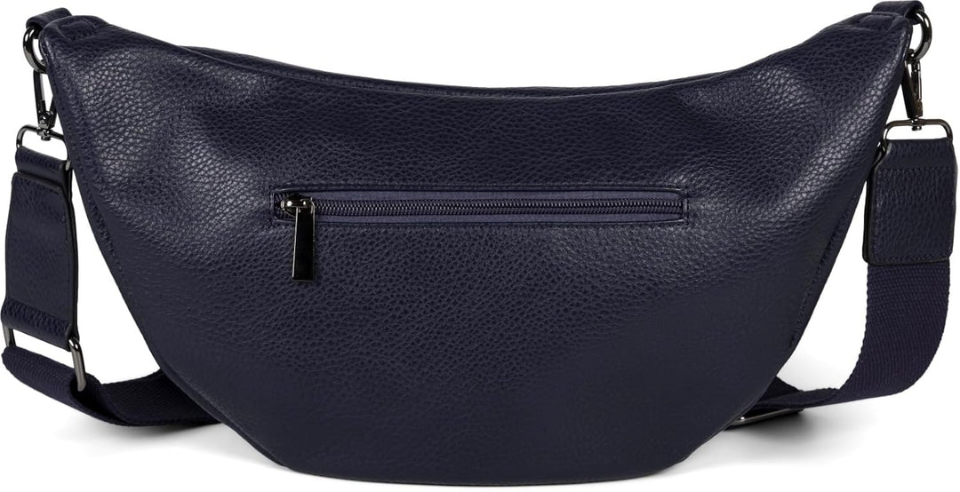 styleBREAKER Damen Halbmond Crossbody Schultertasche, abnehmbarer verstellbarer Schultergurt, Einfar