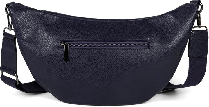 styleBREAKER Damen Halbmond Crossbody Schultertasche, abnehmbarer verstellbarer Schultergurt, Einfar