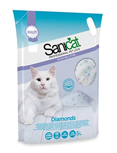 Katzenstreu auf Silicium Silicagel für Katzen Katze Sand saugfähig 5lt Sanicat 1pz